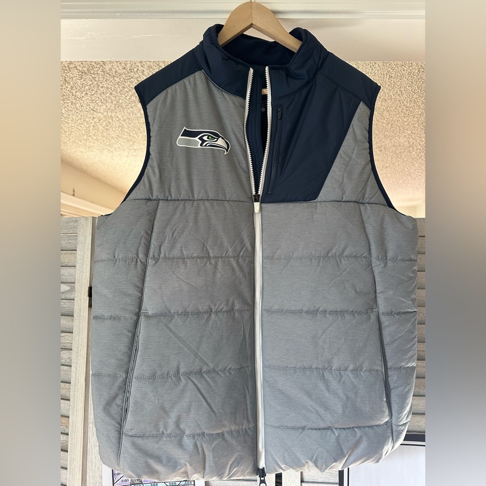 Men's Nike Heathered Gray Seattle Seahawks Champ Drive Vest